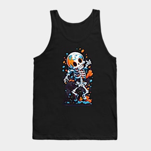 Happy Halloween Skeleton Tank Top